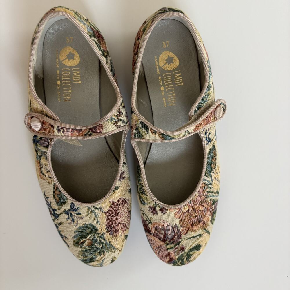 Floral Tapestry Mary Jane Flats